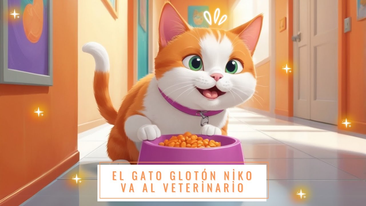 El gato glot&oacute;n Niko va al veterinario/Cuentos infantiles #veterinario #gatos #infantil #ni&ntilde;os