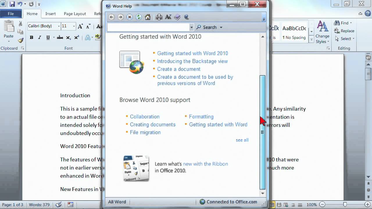 Microsoft Word 2010 Tutorial: Getting Help | K Alliance