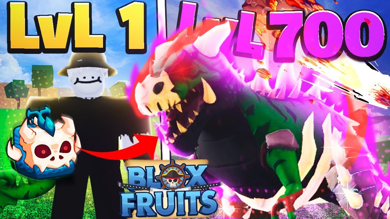 MI 1 AL 700 CON LA NUEVA FRUTA T-REX EN BLOX FRUITS 🤑 (-4000 ROBUX) parte 1
