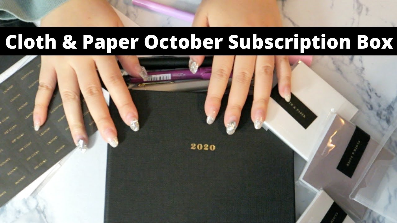 PLANNER | OCTOBER CLOTH & PAPER SUBSCRIPTION BOX & PENSPIRATION | J WONG