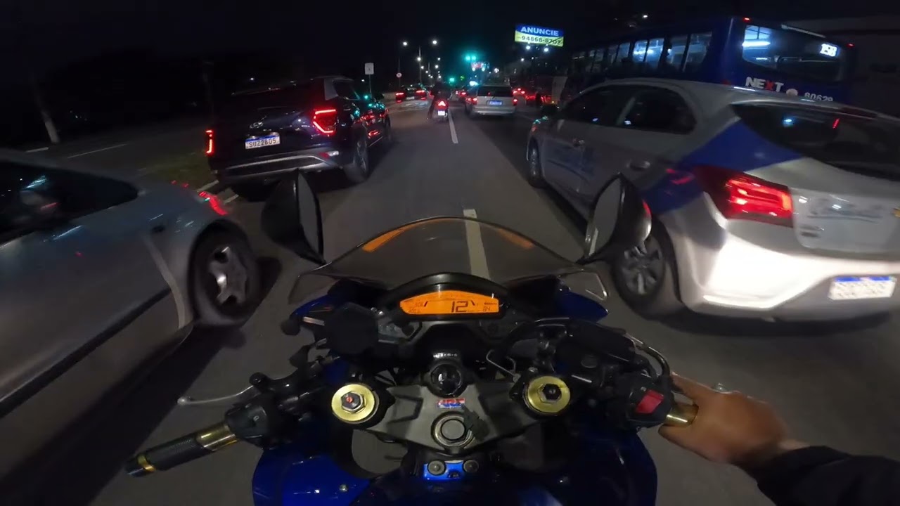 Cbr600f 4x1 o RONCO mais bonito das 4 cilindros - ROLE NOTURNO 🌙  ABC #moto #gopro #explore #fypp