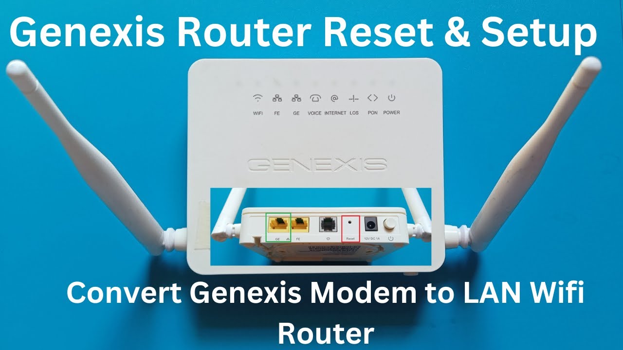 Genexis Platinum 4410 - Genexis Router Reset and Setup | Genexis Platinum 4410 Router Configuration