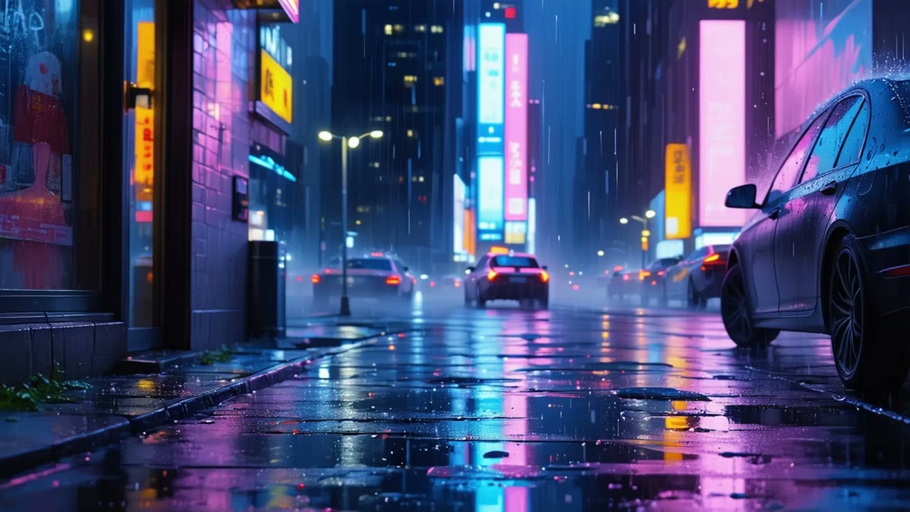 Neon Rain 🌧️ | 1 Hour of 80s Synthwave Music