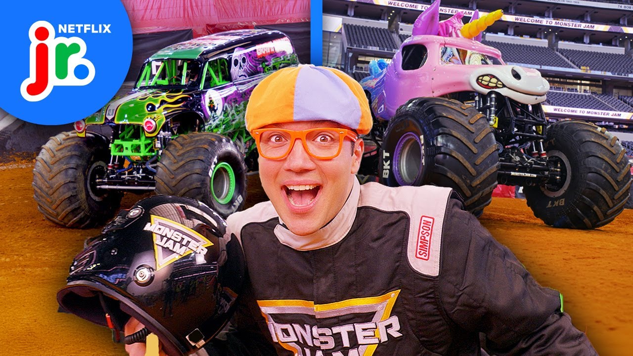 Blippi’s Monster Truck JUMP Challenge! 🛻 Blippi's Job Show | Netflix Jr