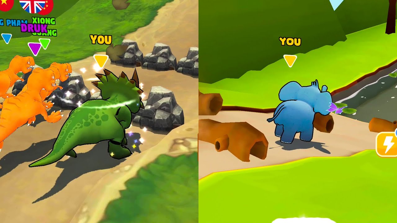 DINOSAUR SHIFTING RUN VS ANIMAL SHIFTING TRANSFORM RUN  GamePlay - iOS, Android Part 1