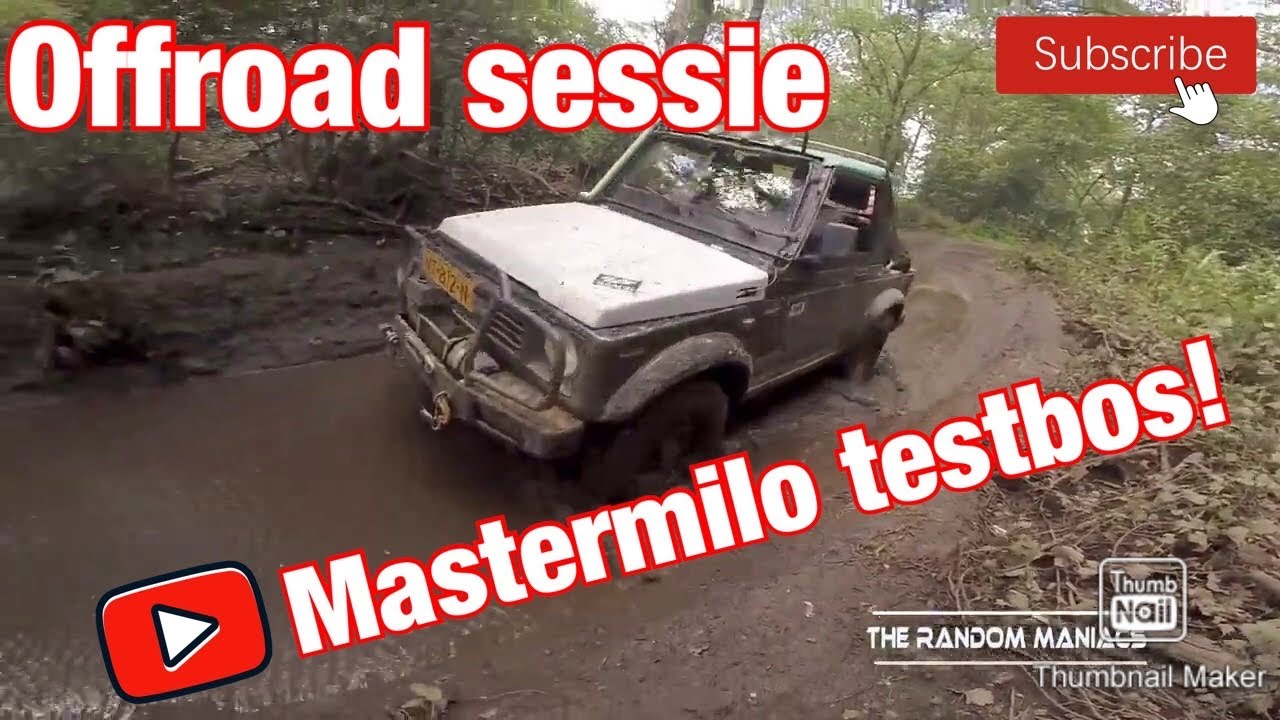 Mastermilo testbos-volvo Xc90 en suzuki samurai Offroad gaat fout! Telefoon in het water gevallen 😱