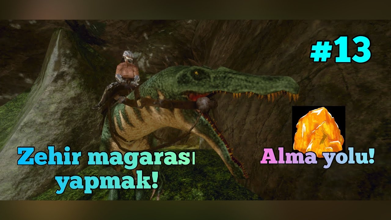 Ark mobile Türkçe Bölüm 13 - Bataklık mağarası(Swamp Cave) yapımı + Amber kasma!