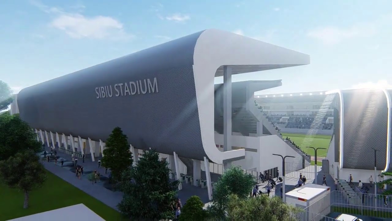 Simulare noul Stadion Municipal Sibiu