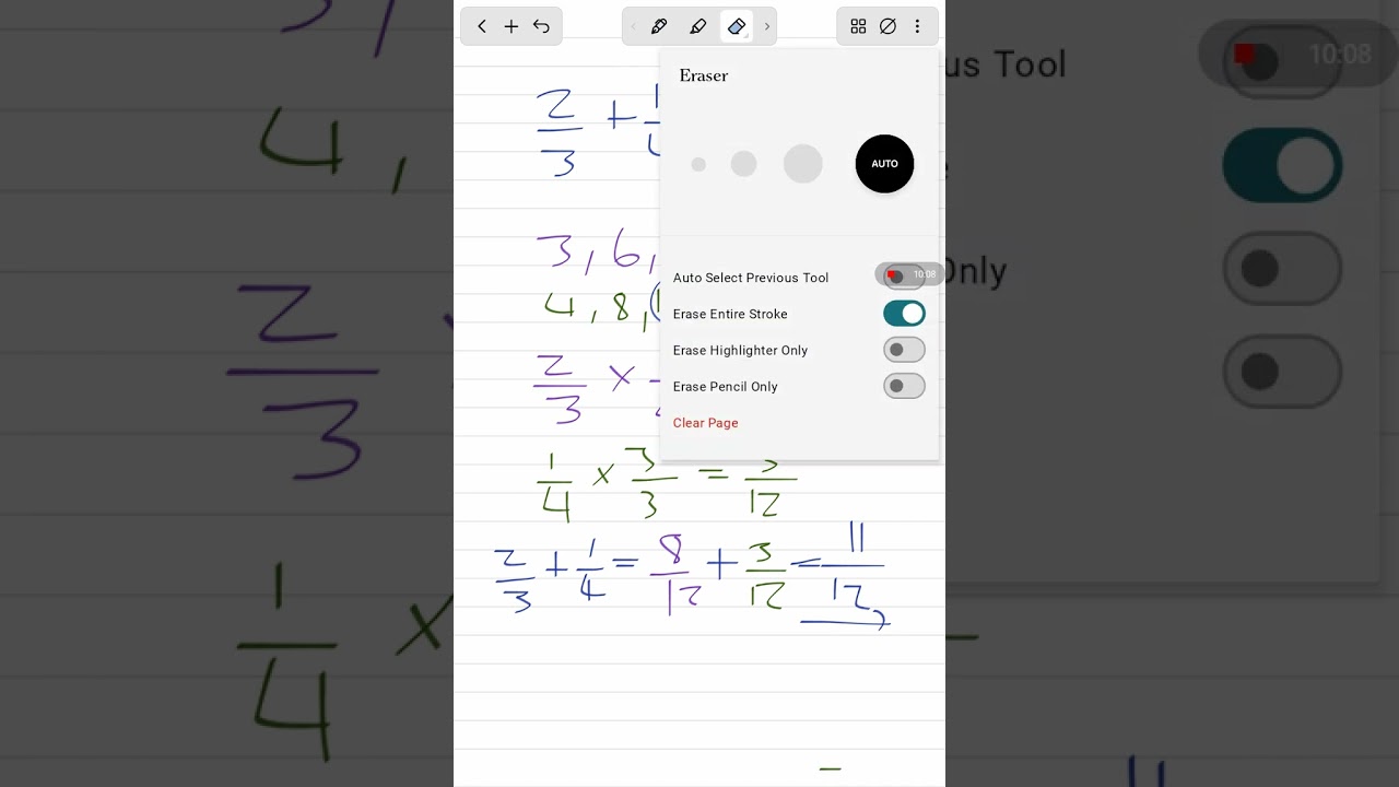 Adding and subtracting fractions with different denominators 