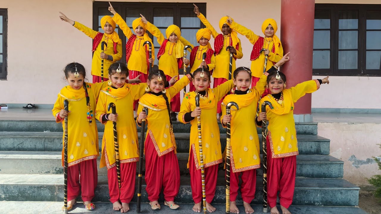 Bhangra performance by cute kids। Folk dance performance। Graduation ceremony dance।।