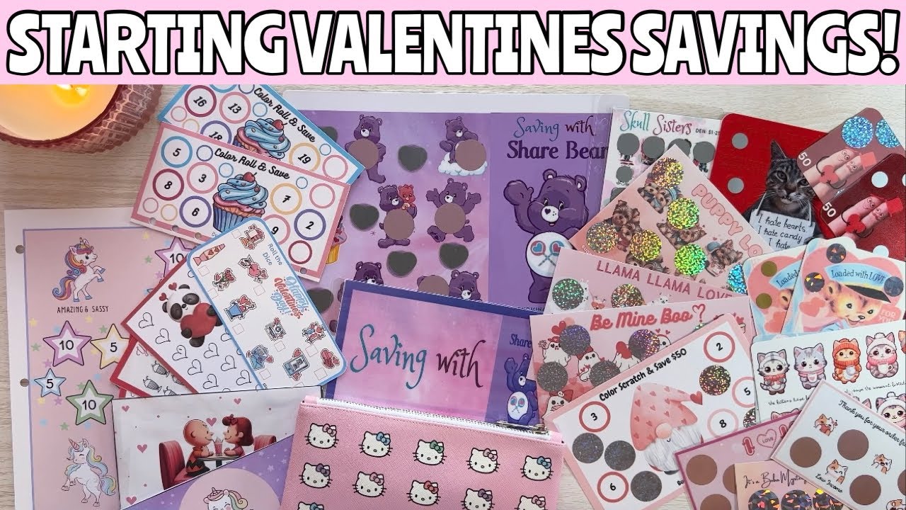 STARTING VALENTINE’S SAVINGS CHALLENGES! | Cash Stuffing Savings Challenge Binders For Valentine’s!