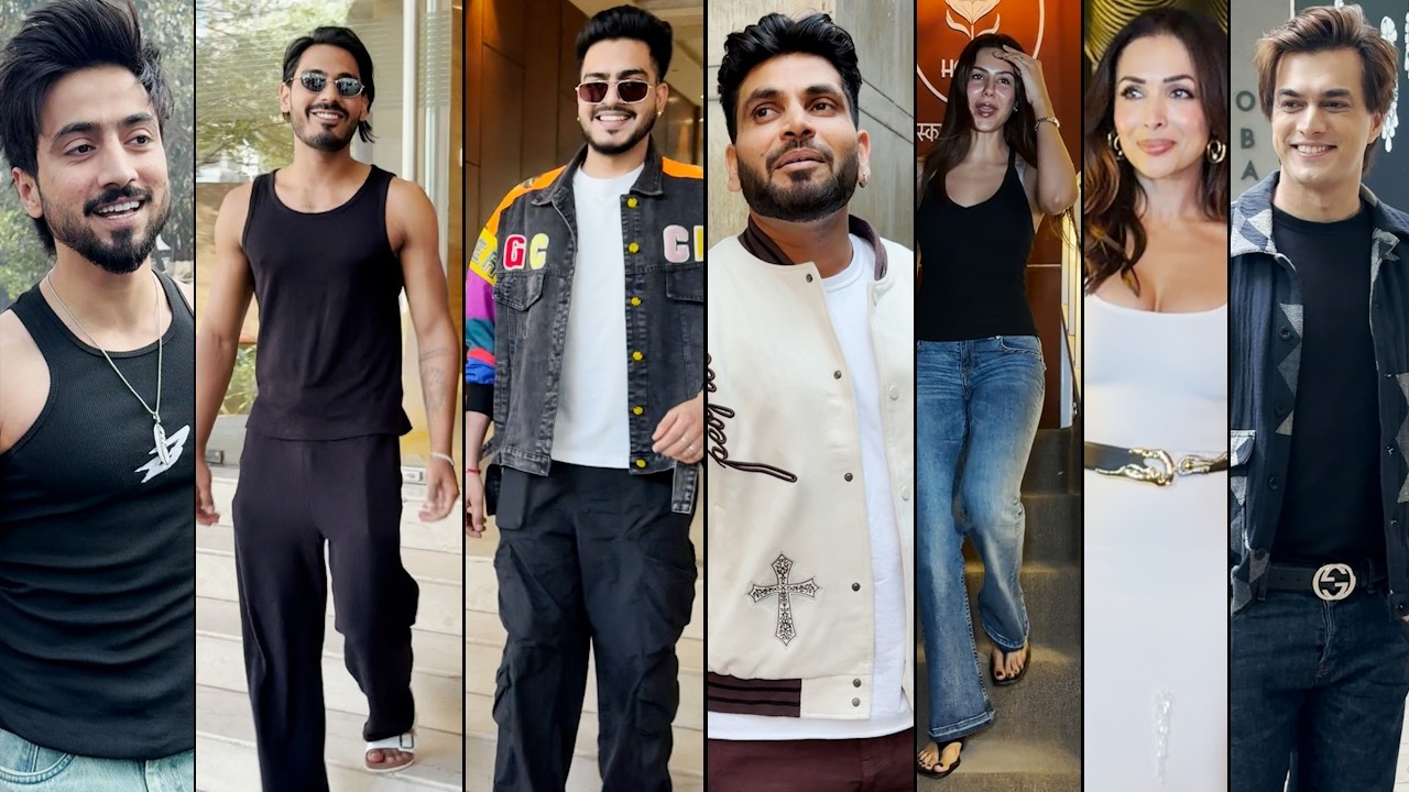 Mr. Faisu, Digvijay Rathee,  Rachitrojha, Shiv Thakare, Sonam Bajwa, Malaika Arora Spotted In City