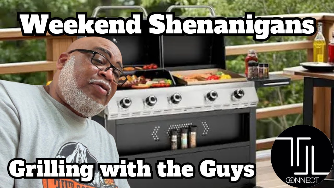 Grilling with the Guys on the Phi Villa Five Burner Propane Gas Grill and Griddle Combo