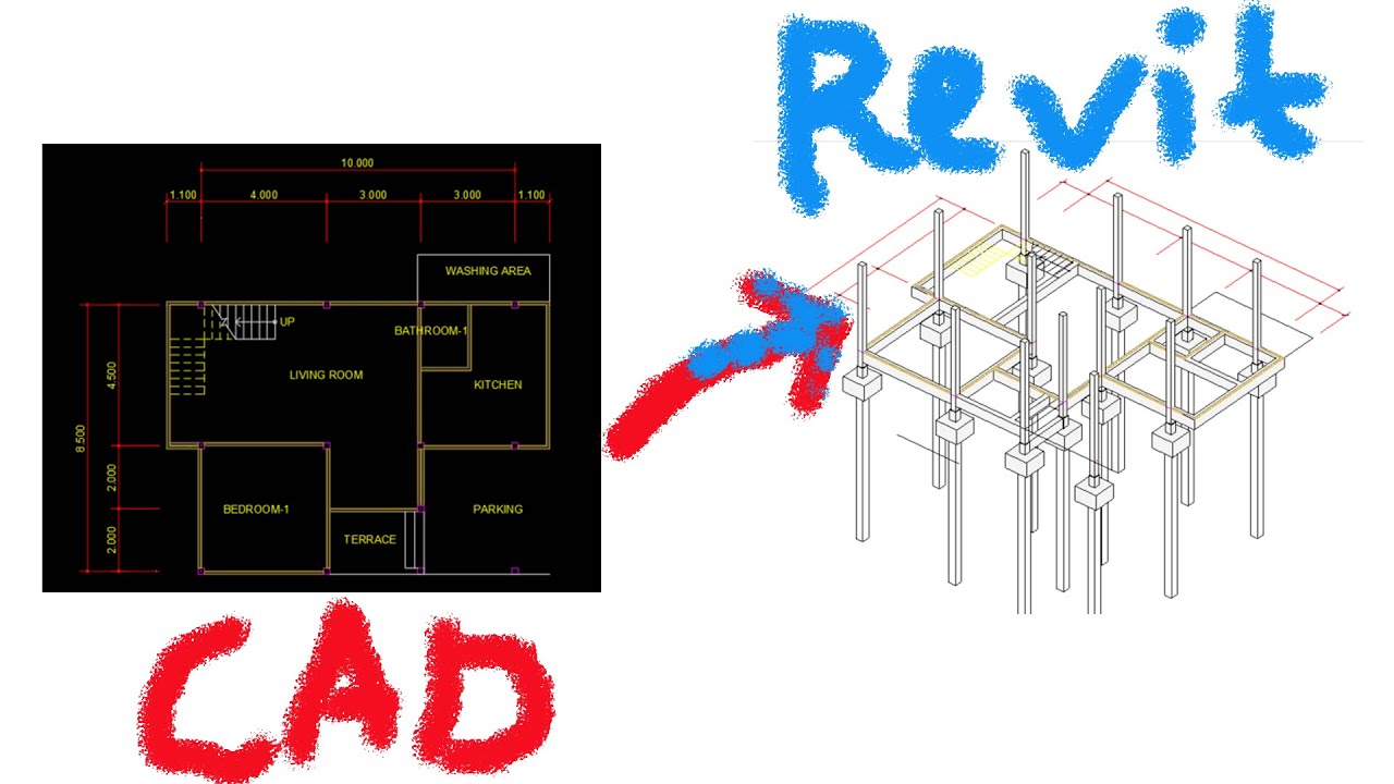 เขียนแบบบ้าน 2 ชั้น เป็นขั้นเป็นตอน ด้วย Revit สอนสด  Revit Build A 2-storey house step by step  EP1