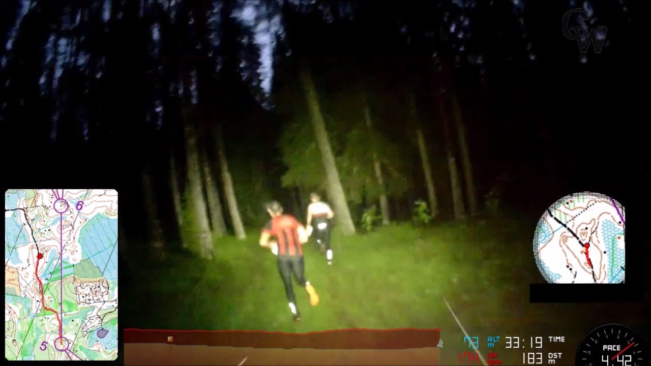 Headcam GPS Orienteering Video: Jukola 2016, 4th leg