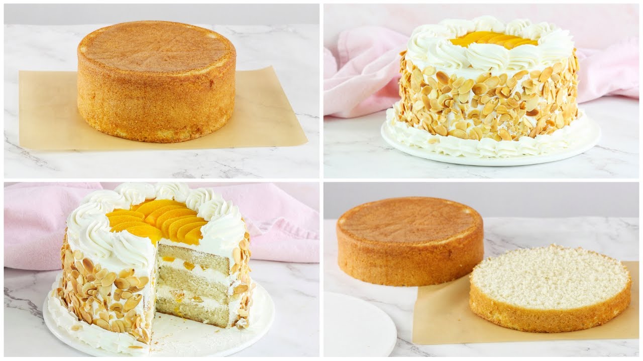 Bizcocho basico de Vainilla | Torta de Melocoton