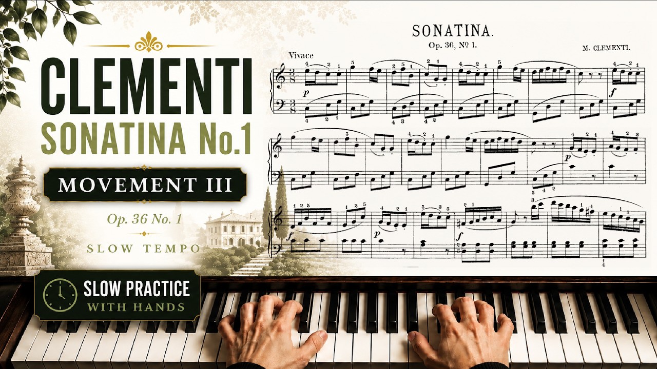 Clementi Sonatina Op 36 No 1 Vivace | + Slow Tempo