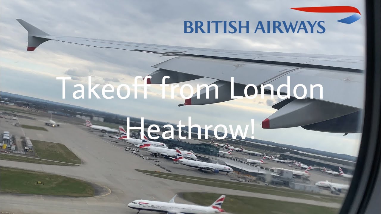 British Airways a380 Beautiful Takeoff! Pushback, Taxi and Takeoff!
