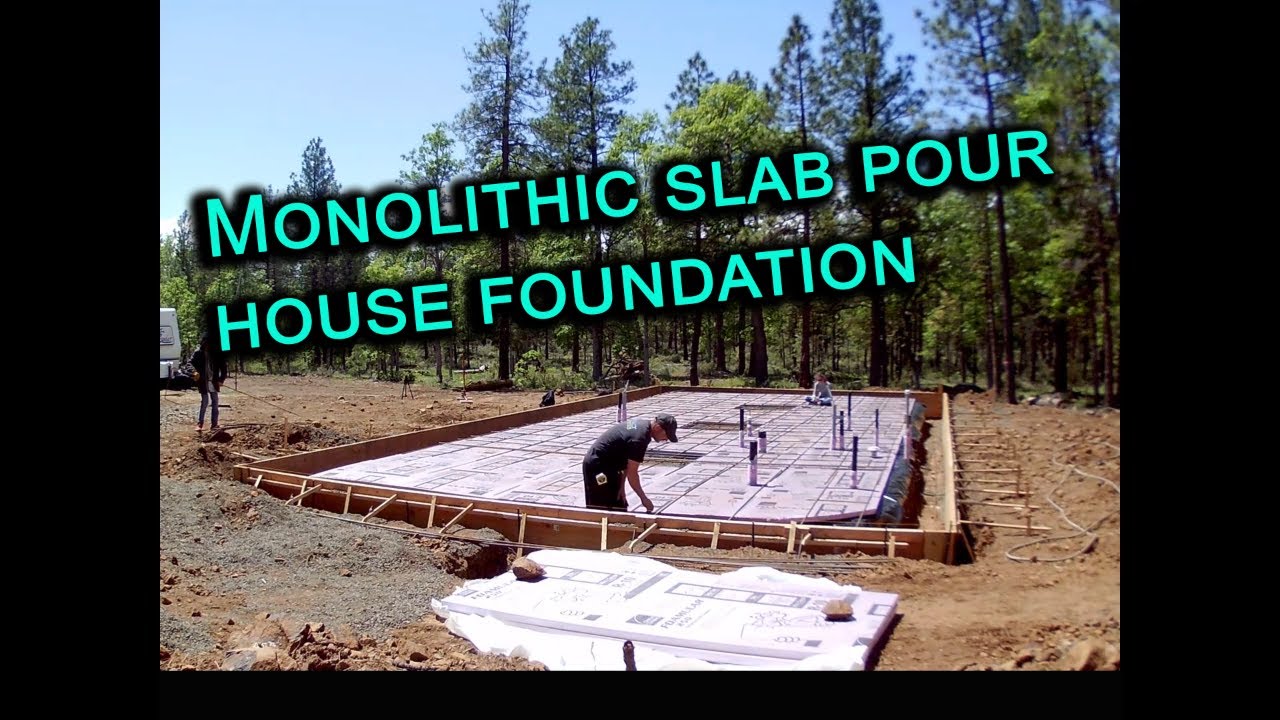 Monolithic Slab House Foundation time lapse