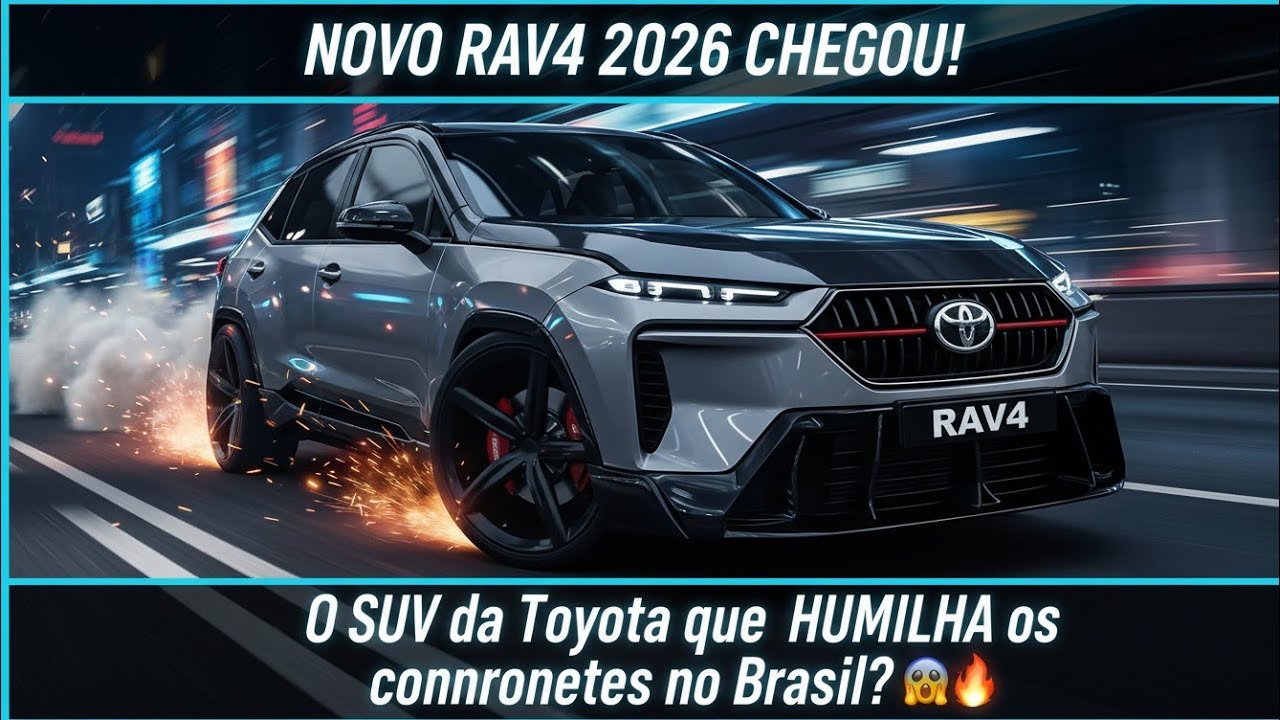 NOVO RAV4 2026 CHEGOU! O SUV da Toyota que HUMILHA os concorrentes no Brasil? 😱🔥