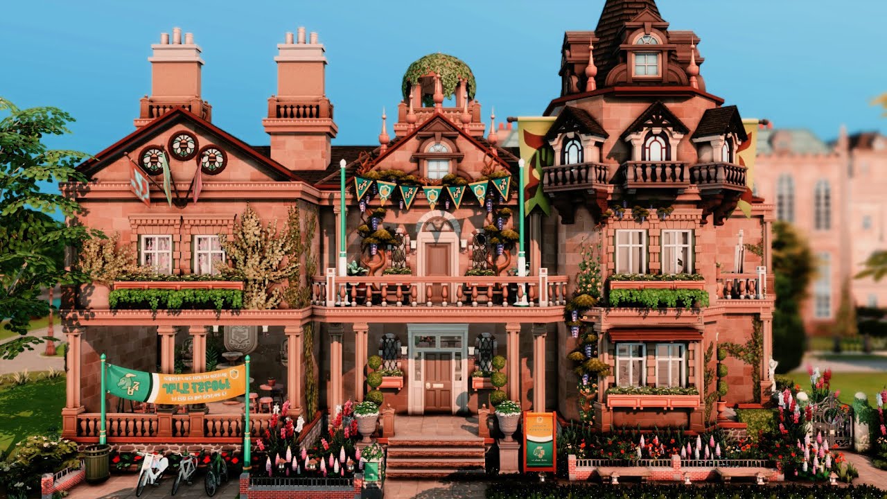 Britechester  🐉  Student Housing | The Sims 4 - Stop motion speed build (No CC)