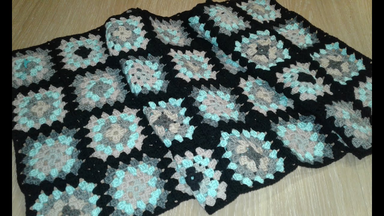 Кардиган из квадратных мотивов. Часть 2. Соединение мотивов в полотно.  Knitting women's cardigan.