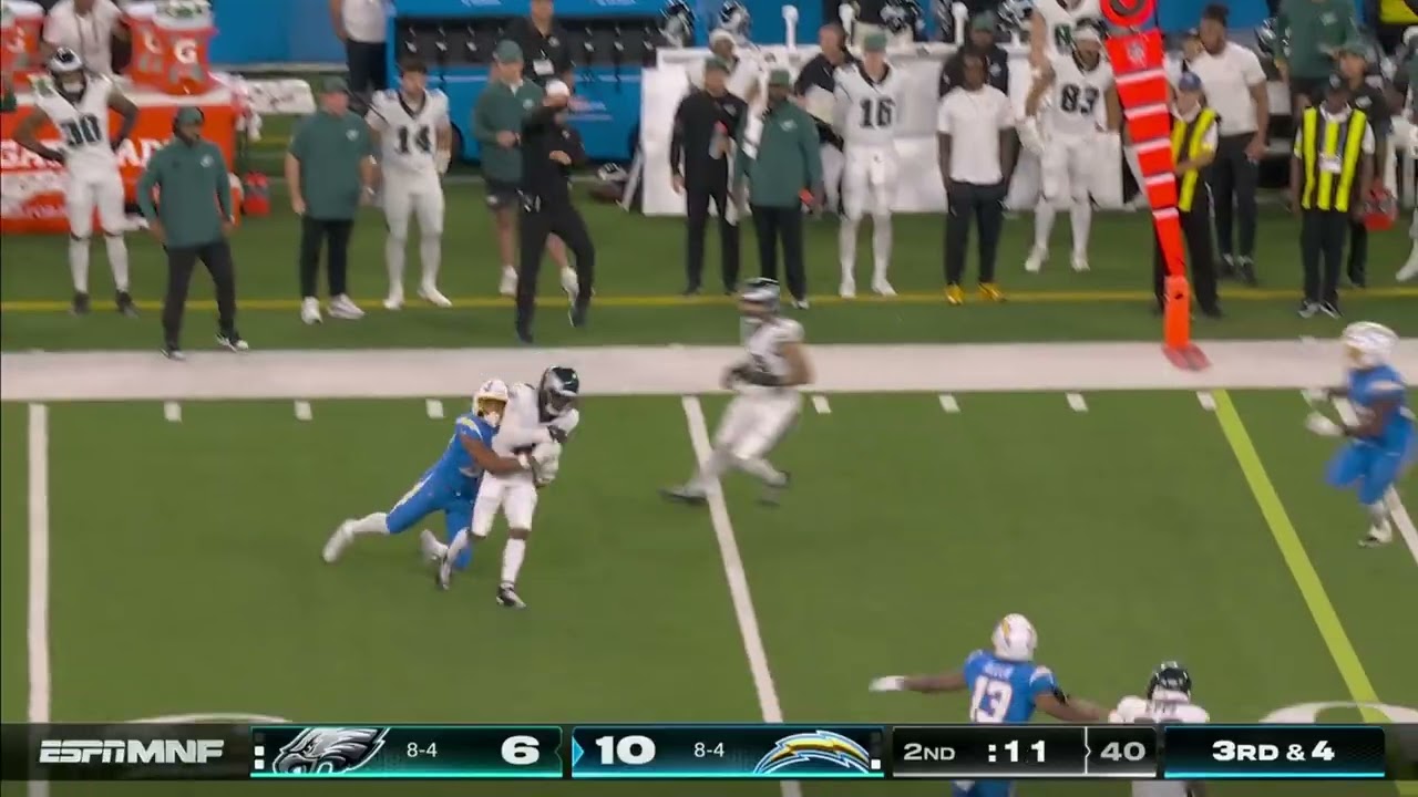 Adoree' Jackson with the Eagles INT right before halftime!