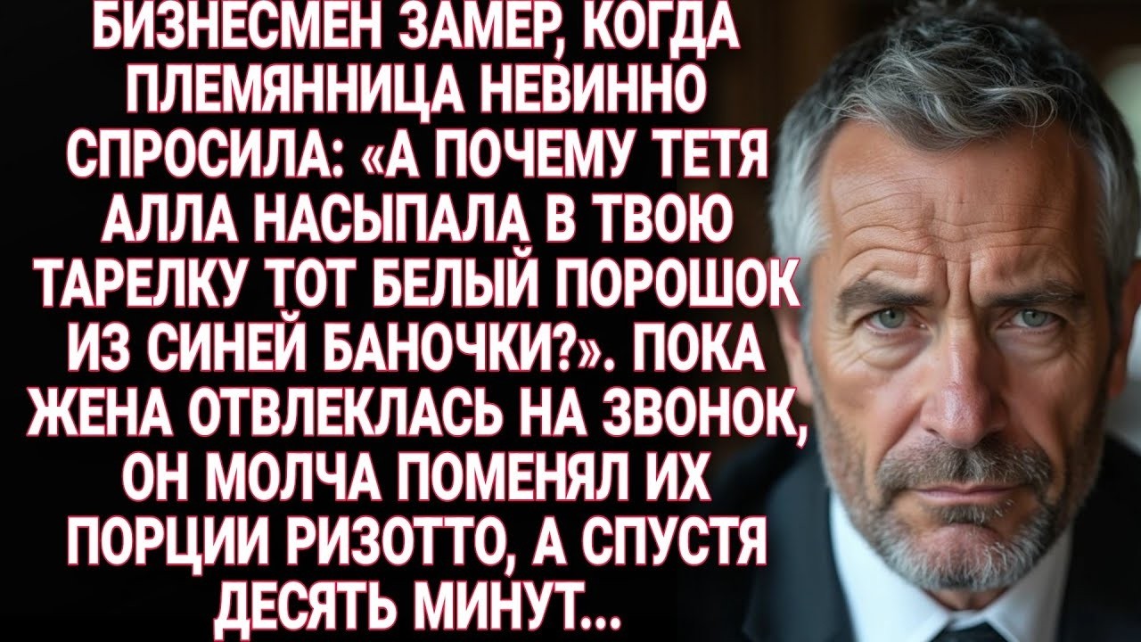 «Тетя посыпала твой суп порошком», — шепнул ребенок. Он сменил тарелки, а спустя 10 минут...