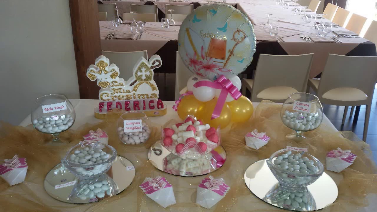 Allestimento Per Comunione e Cresima con Palloncini, Stoffe, Confettata.
