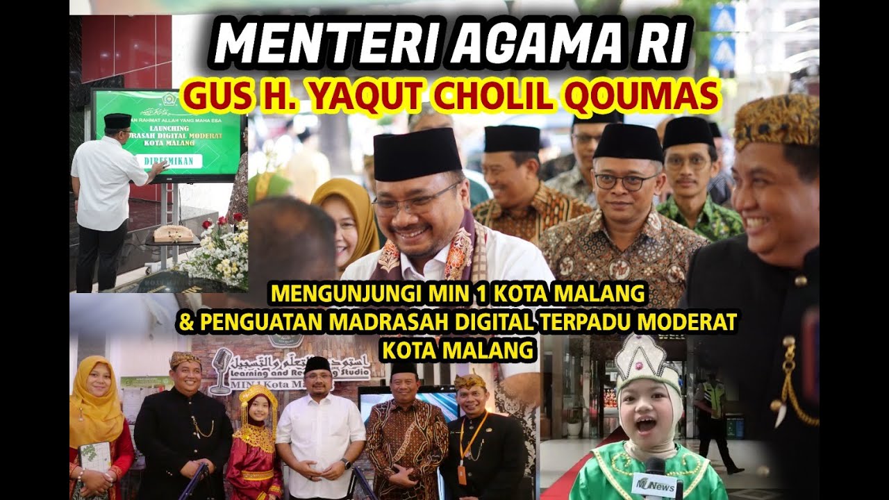 Menag Resmikan MIN 1 Kota Malang sebagai Madrasah Digital