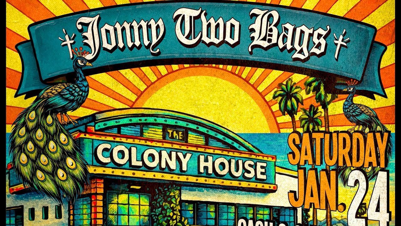 Jonny Two Bags performs at the Colony House in Anaheim, CA.