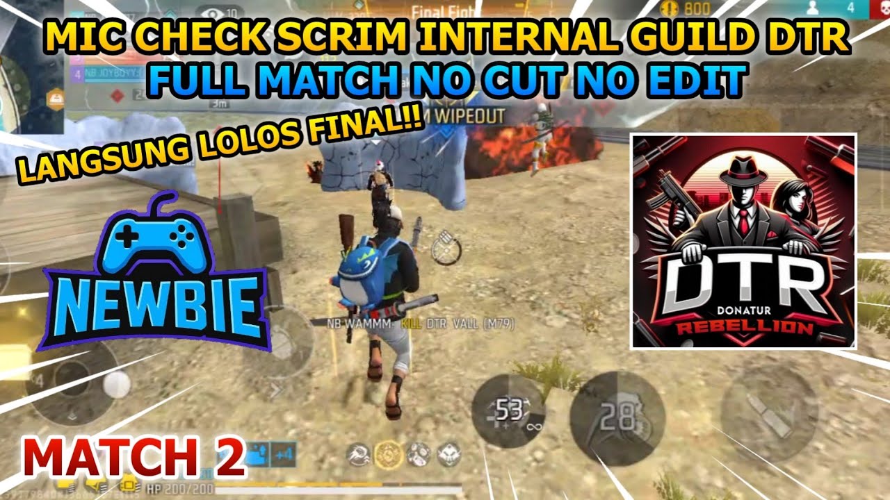 MIC CHECK SCRIM INTERNAL GUILD DONATUR!! LOLOS FINAL LANGSUNG!! - FREE FIRW