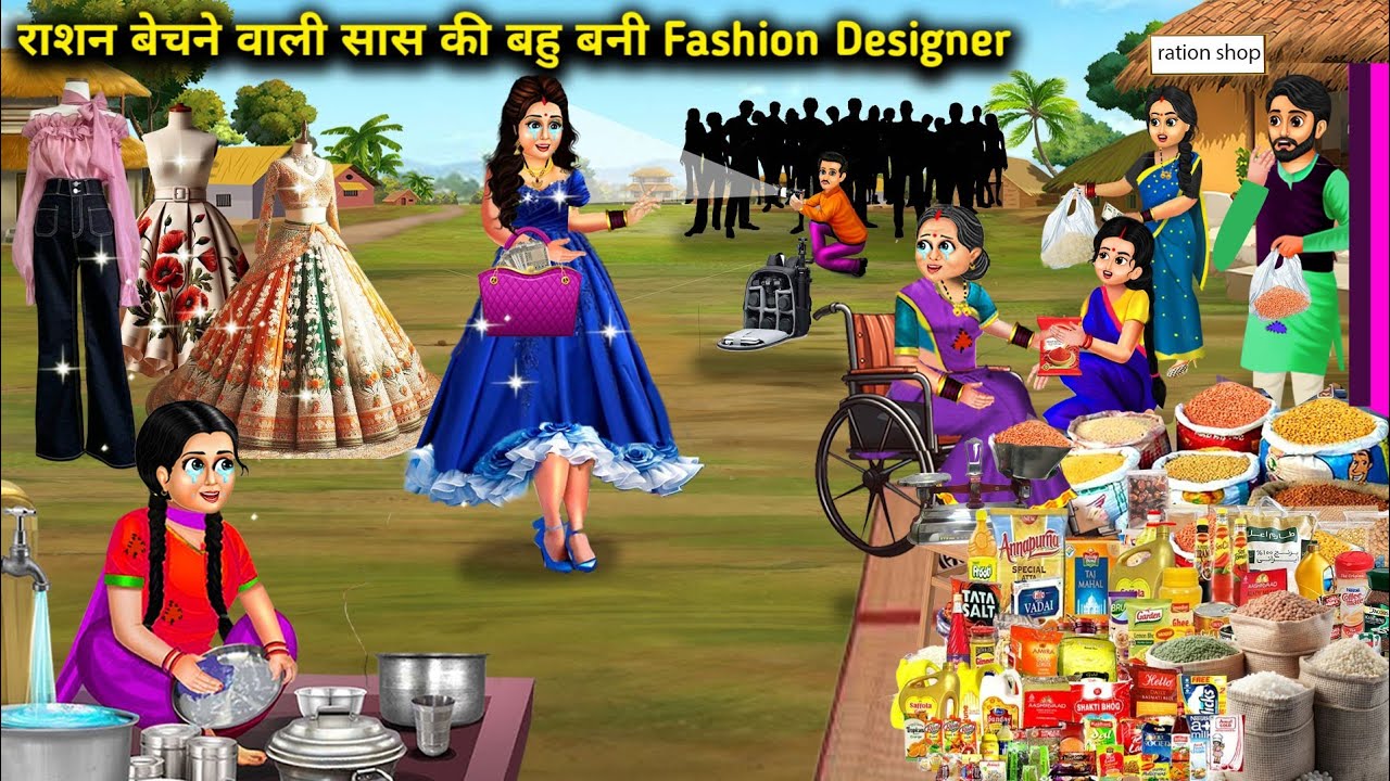 गरीब राशन बेचने वाली सास की बहु बनी फैशन डिजाइनर  | Hindi Cartoon Stories | The Daughter-In-Law