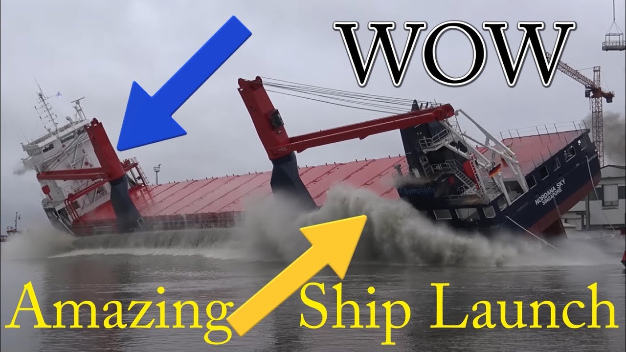 😲 Spectacular Big Ship Launch Compilation 👍 10 Awesome Ship Launches | 4Kᵁᴴᴰ