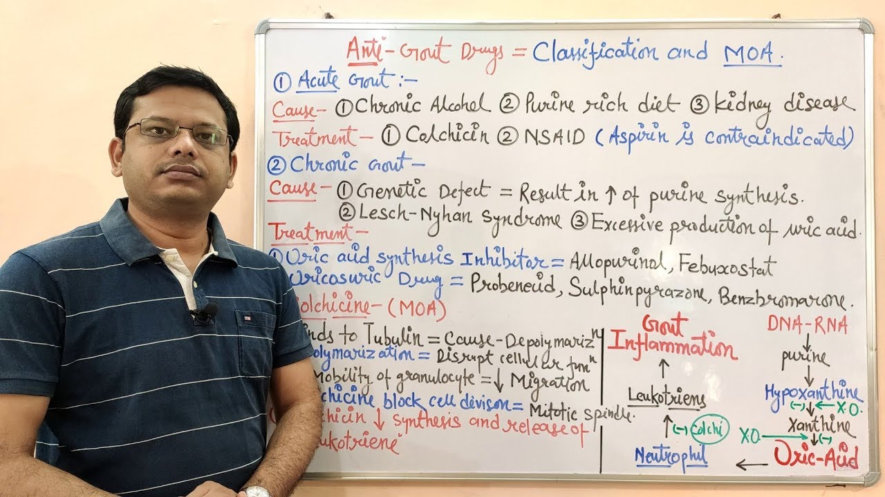 Anti Gout Drug (Part 02) = Classification and Mechanism of Action of Drugs Used in Treatment of Gout