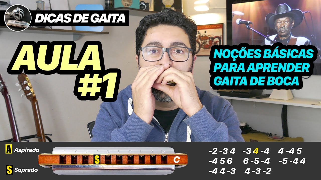 Dicas de Gaita - AULA #1- Noções básicas para aprender gaita de boca