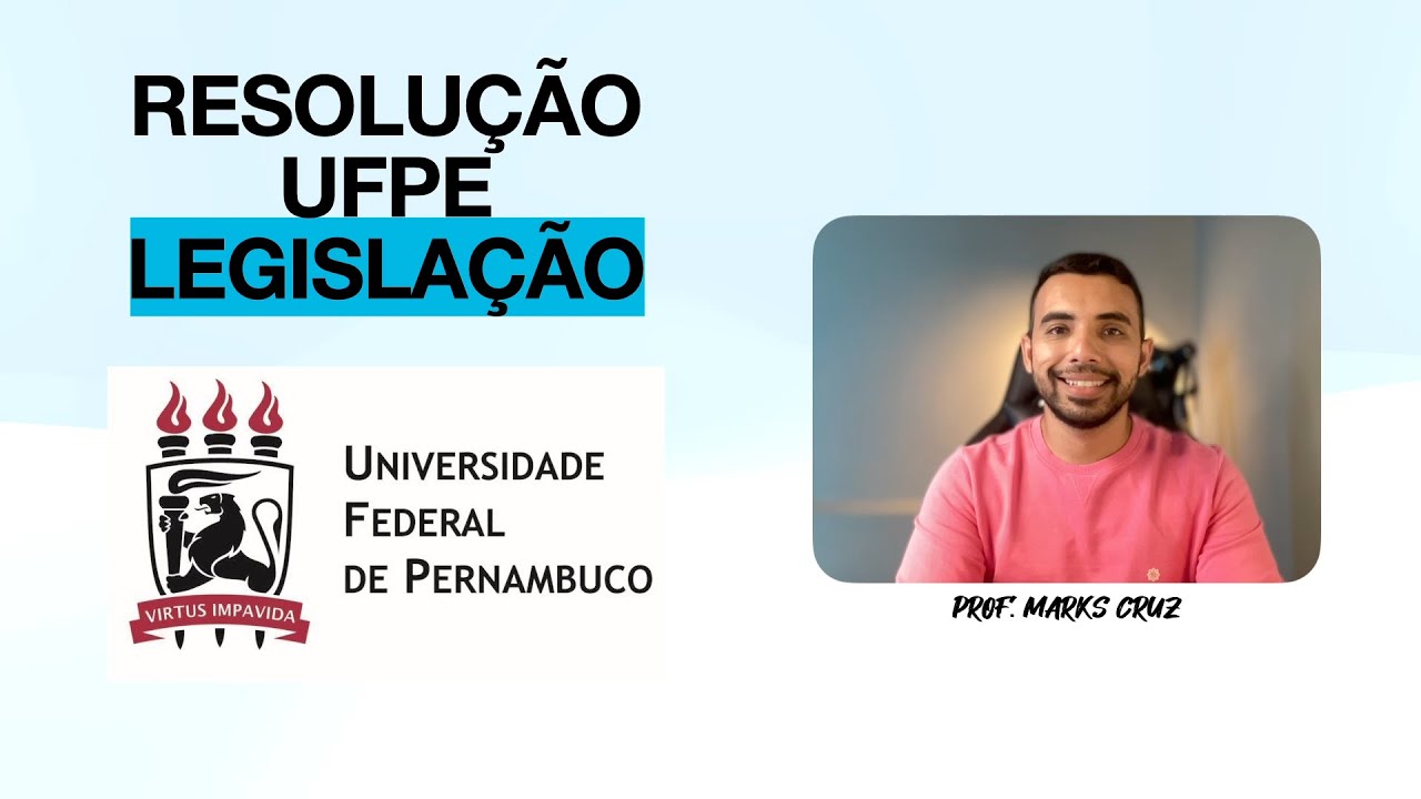 Resolução da prova de legislação da UFPE - concurso Nível D