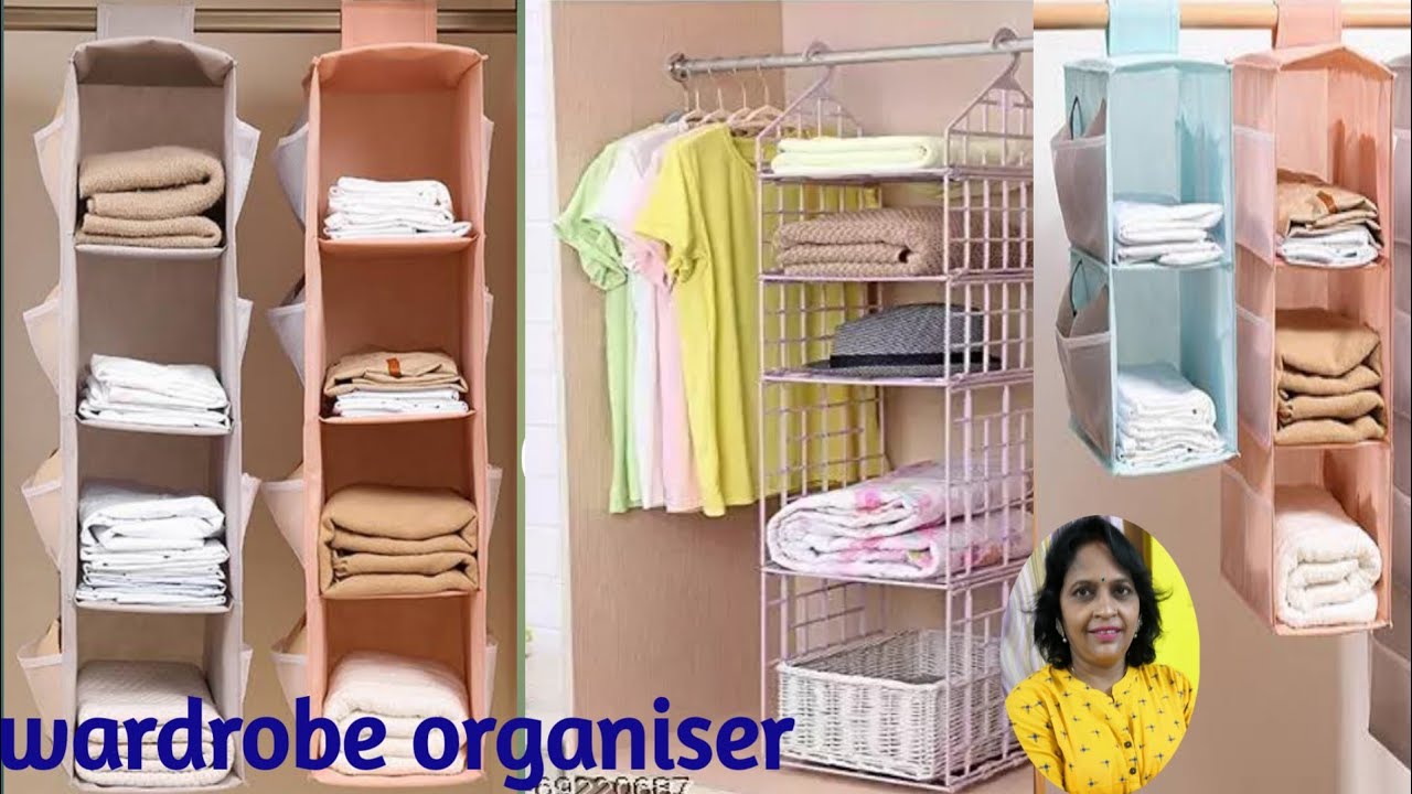 Wardrobe hanging closet organiser | 5 layer plastic folding storage racks @busyallahabadi9817