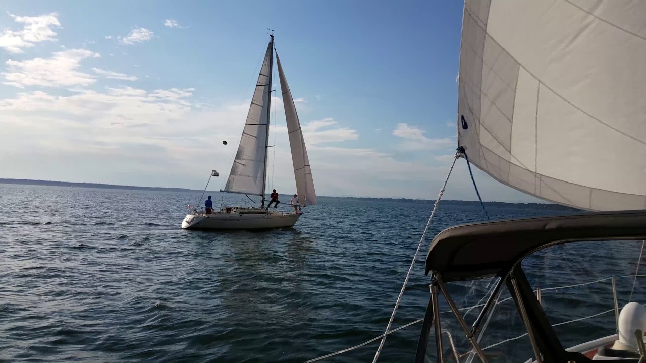 Catalina 36 mk1 Skoal racing Beneteau First 32 Bequia on Bellingham Bay july 5 2018