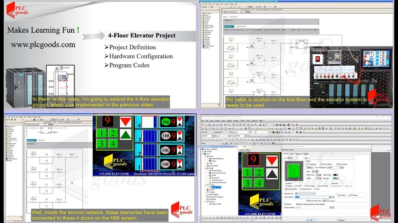 Connecting an HMI device to 4-floor elevator system - part 2/2