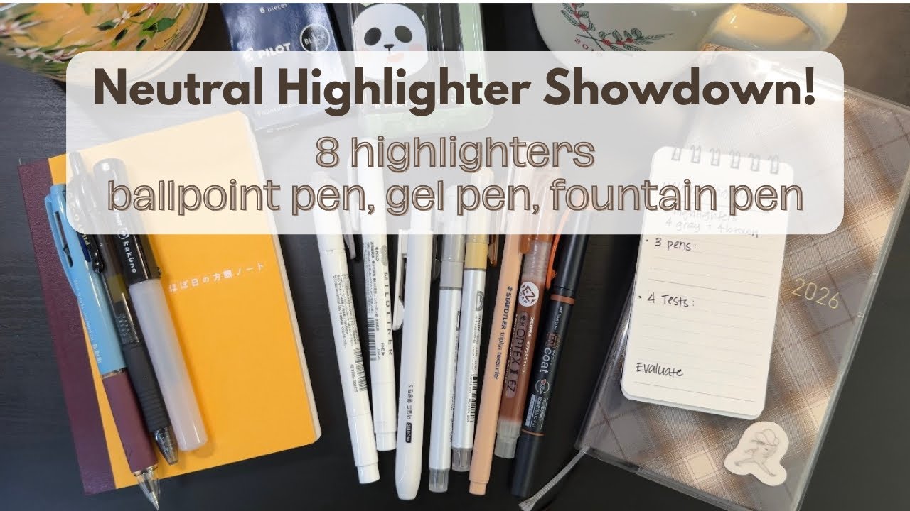 Сравнение нейтральных маркеров | Тестирование 8 маркеров шариковыми, гелевыми и перьевыми ручками