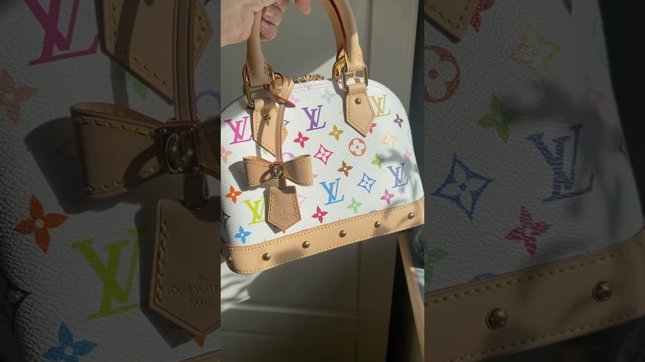 Louis Vuitton Alma bb multicolor #lv #louisvuitton #murakami 💚🩷💜🩵❤️💙