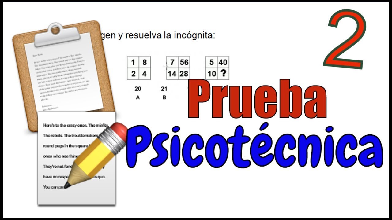 ✅ PRUEBA PSICOTÉCNICA - Ejemplo 02 🔴