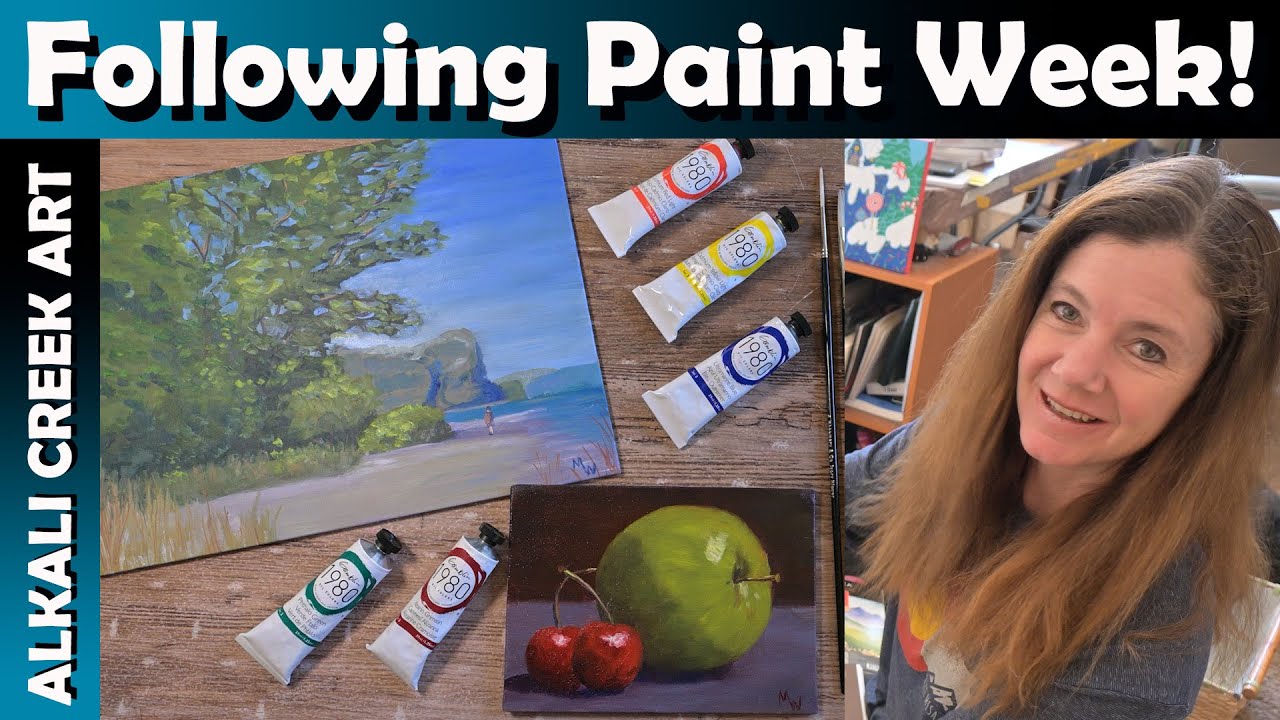 Following an Online Course - Paint Week - Using Happy Mail Art Supplies!