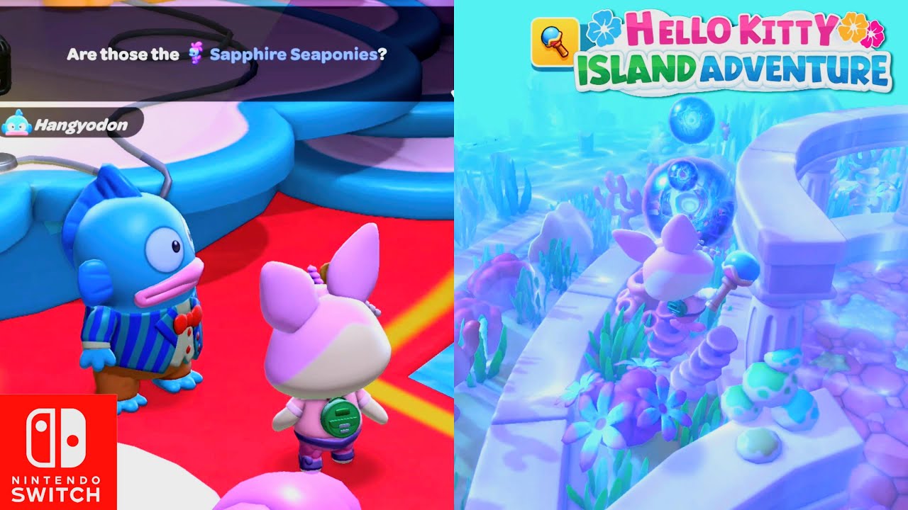 Hello Kitty Island Adventure SWITCH: Quest Magic Bubble Wand, Craft & Find Sappire Seaponies