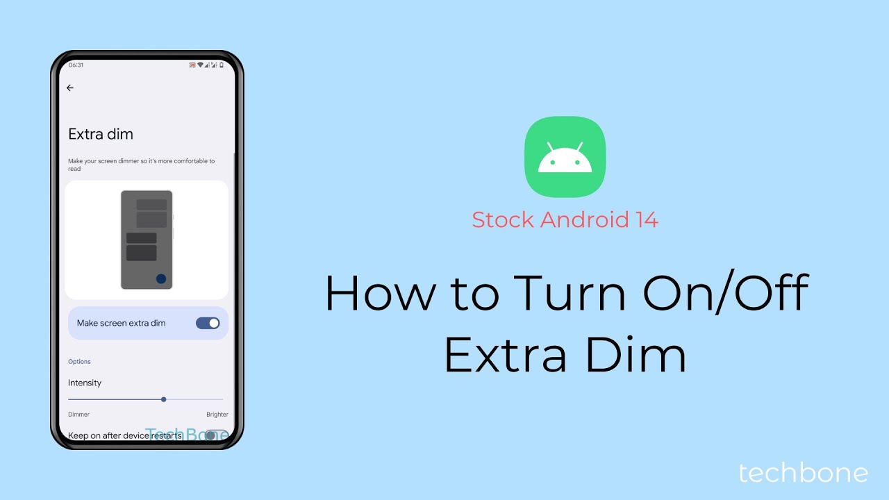 How to Turn On/Off Extra Dim [Android 14]