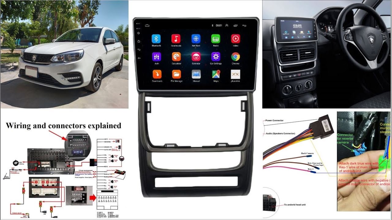 Android player installation in | Proton Saga 2022 | and wiring connection of steering wheel buttons