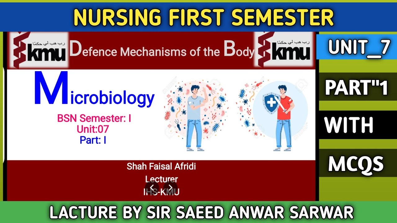 Defence mechanism of body in microbiology || microbiology unit 7 in nursing || kmu bs nursing mcqs