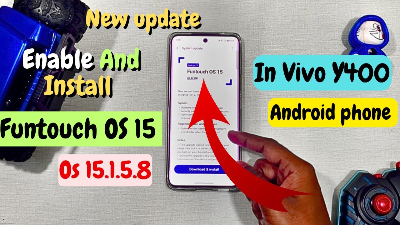 Enable and install Funtouch OS 15.1.5.8 in Vivo y400 android phone ||new feature in Vivo y400 phone