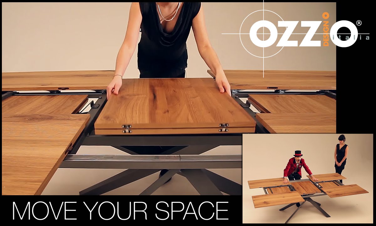 Ozzio Italia | 4x4 | Tavolo allungabile | Extendable table | Italian space saving furniture